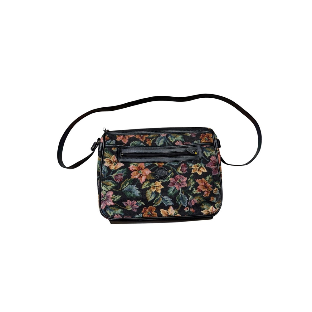 Vintage Mitzi Floral Tapestry Crossbody Purse 90s Cottagecore Shoulder Bag